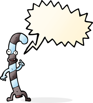 cartoon dancing christmas candy cane with speech bubble png