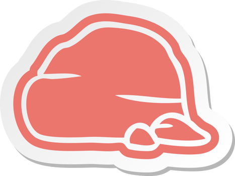 cartoon sticker of stone and pebbles png