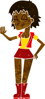 cartoon cool girl png