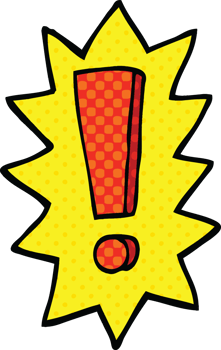 comic book style cartoon exclamation mark png