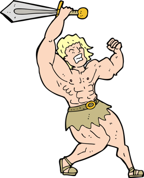 cartoon barbarian hero png