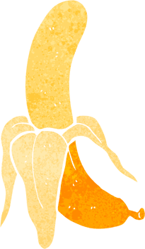 cartoon banana drawing png