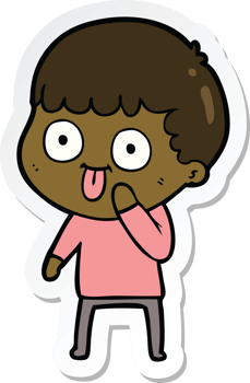 sticker of a cartoon man staring png