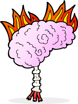 cartoon brain drawing png