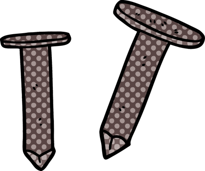 cartoon old nails png