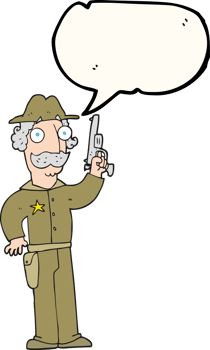 speech bubble cartoon sheriff png