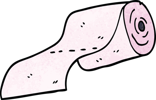 cartoon doodle toilet roll png