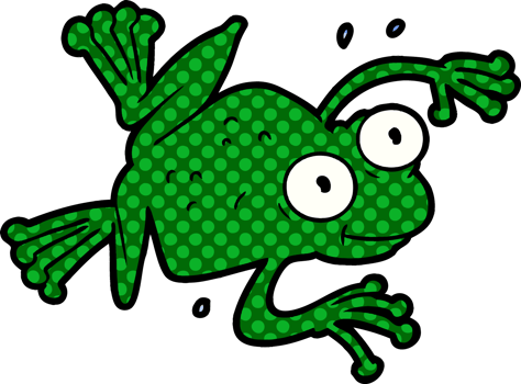 cartoon frog drawing png