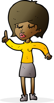 cartoon woman with idea png
