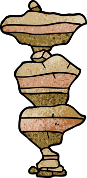 cartoon doodle of stacked stones png