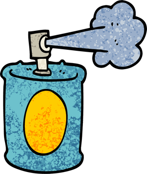 grunge textured illustration cartoon spraypaint can png