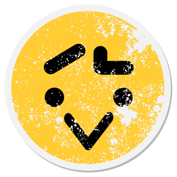 simple worried bird face circle png