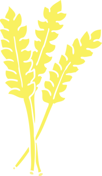 flat color style cartoon wheat png