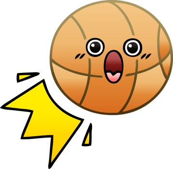 gradient shaded cartoon of a basketball png