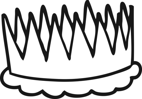 black and white cartoon crown png