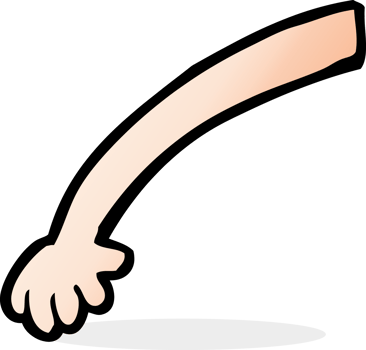 cartoon arm drawing png