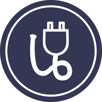 electrical plug circular icon symbol png