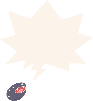 cartoon halloween spider with speech bubble in retro style png