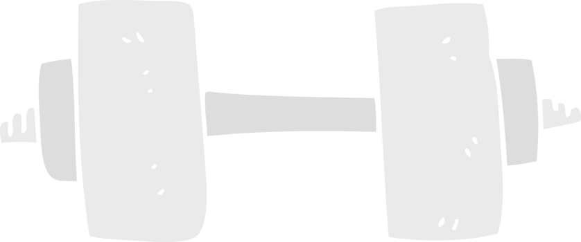 flat color illustration of a cartoon dumbbell png