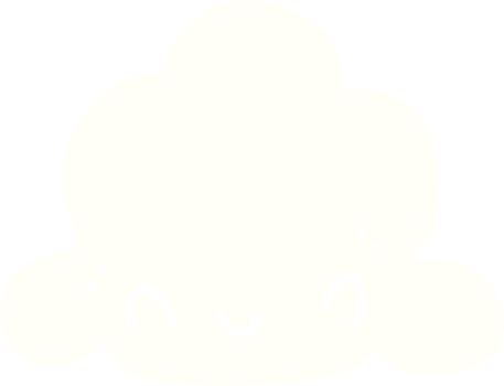 flat color style cartoon cloud png