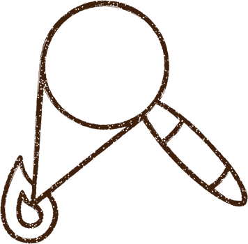 Magnifying Glass Charcoal Drawing png