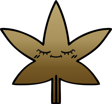 gradient shaded cartoon of a autumnal leaf png