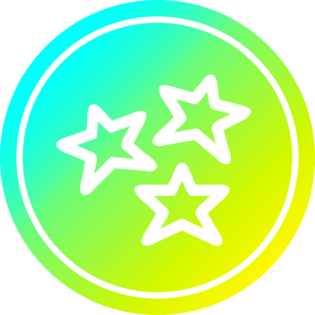star shapes circular icon with cool gradient finish png