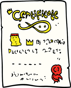 comic book style cartoon ornate certificate png
