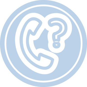 telephone handset with question mark circular icon symbol png