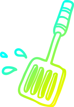 cold gradient line drawing of a kitchen spatula tool png