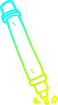 cold gradient line drawing of a cartoon marker pen png