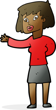 cartoon woman explaining png