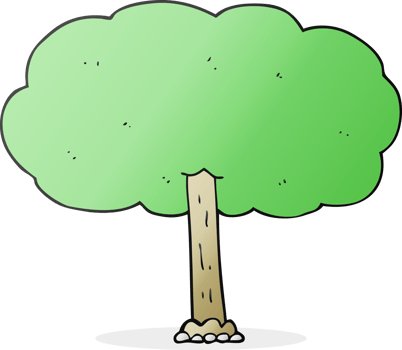 hand drawn cartoon tree png