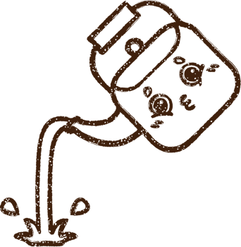 Pouring Kettle Charcoal Drawing png