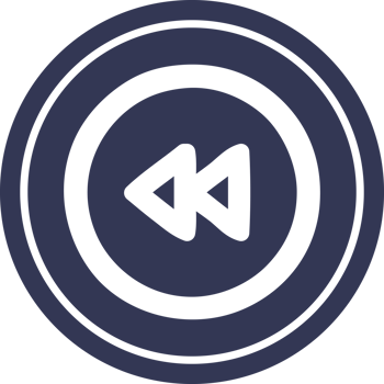 rewind button circular icon symbol png