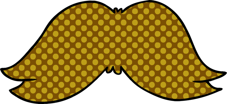hand drawn cartoon doodle of a mans moustache png