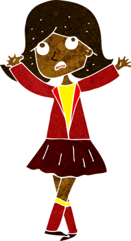 cartoon unhappy girl png