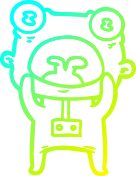 cold gradient line drawing of a cartoon weird alien communicating png