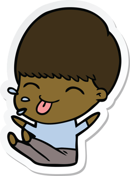 sticker of a cartoon boy png