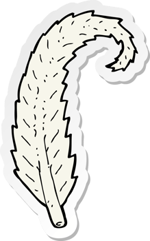 sticker of a cartoon feather png
