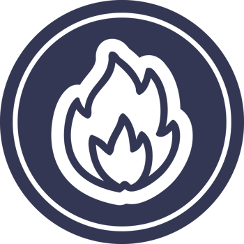 simple flame circular icon symbol png