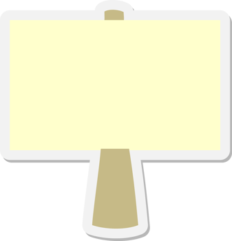 blank sign post sticker png