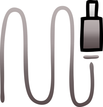 gradient shaded cartoon of a audio wire png