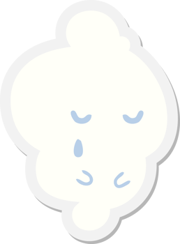 crying ghost sticker png