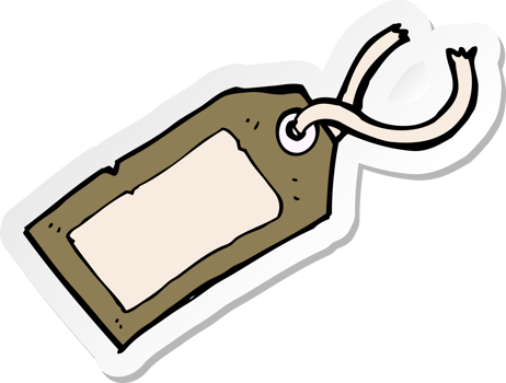 sticker of a cartoon luggage tag png