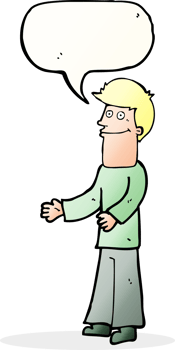 cartoon man shrugging shoulders with speech bubble png