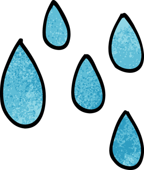 cartoon doodle rain drop png