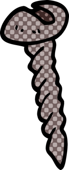 cartoon doodle metal screw png