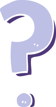 flat color style cartoon question mark png