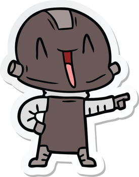 sticker of a cartoon robot png
